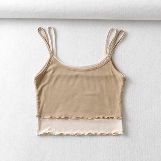 Set Of 2 : Crop Camisole Top