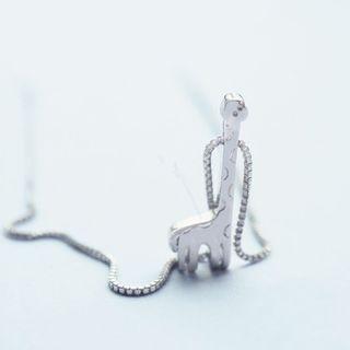 925 Sterling Silver Giraffe Pendant Necklace Necklace - Giraffe - One Size
