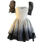 Short-sleeve Gradient Mini A-line Dress