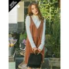 V-neck Cotton Jumper Dress