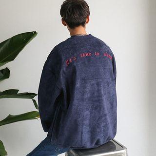 Faux Suede Pullover