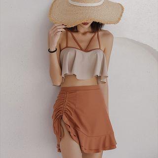 Ruffled Drawstring Bikini