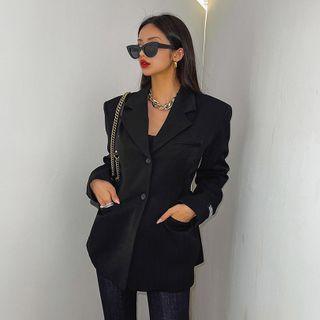 Letter-patched Tailored Blazer