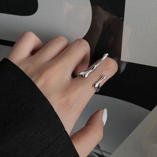 Melting Sterling Silver Open Ring J2640 - Silver - One Size