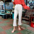 Elastic-waist Loose-fit Cotton Pants