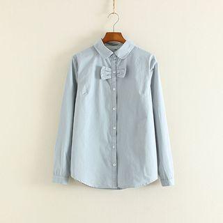Bow Detail Long-sleeve Shirt