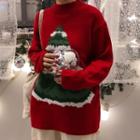 Christmas Tree Print Sweater