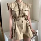 Cap-sleeve Romper