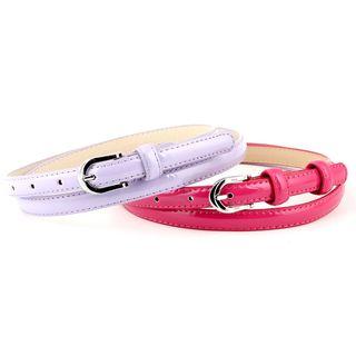 Plain Faux Leather Belt