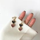 Contrast Color Heart Dangle Earring