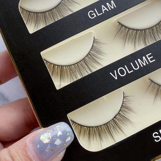 False Eyelashes 3 Pairs - Black - One Size