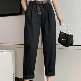 Short-sleeve Print T-shirt / Straight-fit Pants