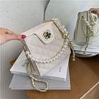 Mini Quilted Crossbody Faux Pearl Bag
