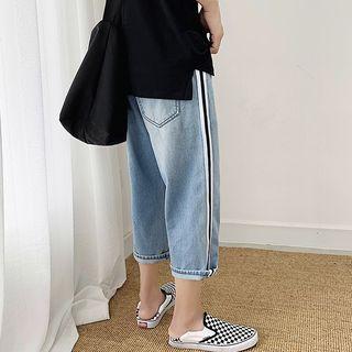 Striped Trim Jeans