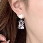 Heart Bear Acrylic Alloy Dangle Earring