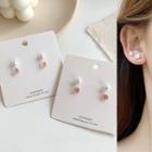 Acrylic Flower Faux Pearl Earring