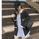 Plaid Cardigan / Short-sleeve T-shirt
