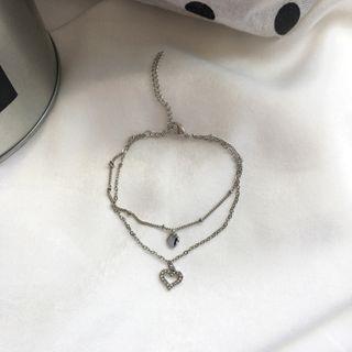 Heart Layered Bracelet 1 Pc - Bracelet - One Size