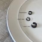 Set Of 3: Alloy Cuff Earring (various Designs) Set Of 3 - Clip On Earring - Black - One Size