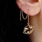 Planet Drop Chained Earring