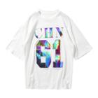 Numbering Elbow-sleeve T-shirt