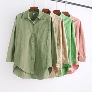 Scallop-hem Shirt