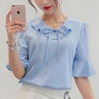 Bow Detail Flared-sleeve Blouse