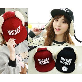 Fleece-lined Lettering Ear Warmer Hat