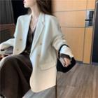Plain Blazer / Cardigan / Knit Midi Pencil Skirt