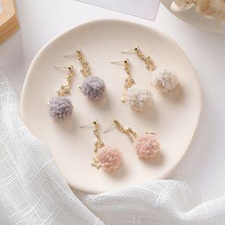 Bobble Drop Earring 1 Pair - C - Beige - One Size