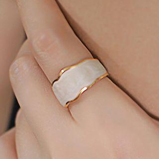 Irregular Open Ring White - One Size