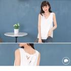 Tie-back Sleeveless V-neck Top