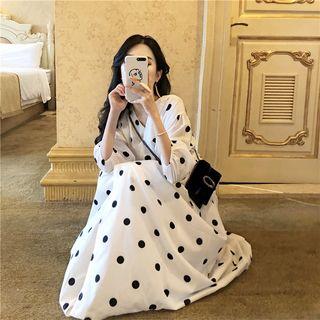 Dot 3/4-sleeve Dress