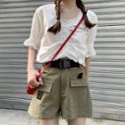 V-neck Short-sleeve Top / Shorts