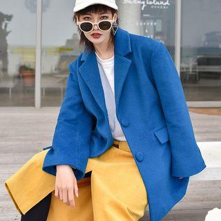 Plain Button Blazer