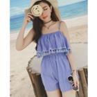 Strappy Ruffle Playsuit