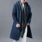 Hooded Frog-buttoned Padded Coat
