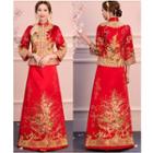 Embroidered Chinese Wedding Gown
