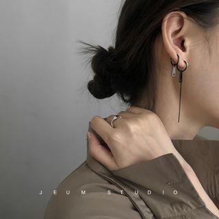 Asymmetric Zip Hoop Earring