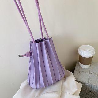 Pleated Bucket Bag Khaki - One Size