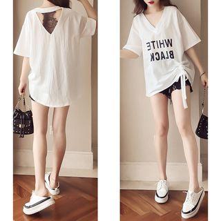 V-neck Open-back Top