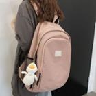 Plain Nylon Zip Backpack / Bag Charm
