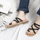 Loop Toe Strappy Slide Sandals