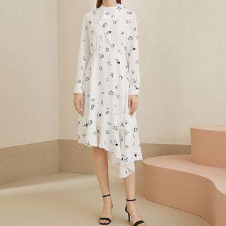 Long-sleeve Horoscope Print Dress