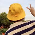 Bow Plain Bucket Hat Yellow - One Size