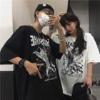 Short-sleeve Ghost Print T-shirt