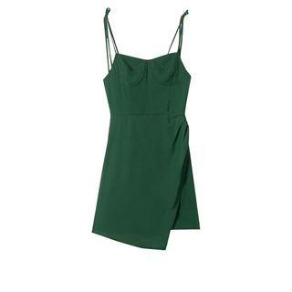 Spaghetti Strap Wrapped Dress