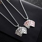 Poker Pendant Stainless Steel Necklace