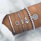 Set Of 5: Retro Bracelet (assorted Designs) As Shown In Figure - One Size