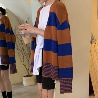Striped Long-sleeve Knit Jacket